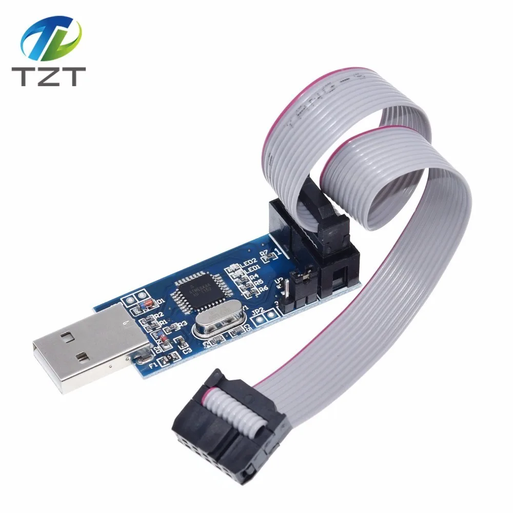 1 комплект 10Pin до 6 Pin адаптер доска + USBASP USBISP AVR программист USB ATMEGA8 ATMEGA128 ATtiny/CAN/PWM