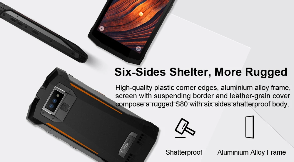 IP68/IP69K портативная рация DOOGEE S80 мобильный телефон Беспроводная зарядка NFC 10080 мАч 12V2A 5,99 FHD Helio P23 Восьмиядерный 6 ГБ 64 Гб 16,0 м