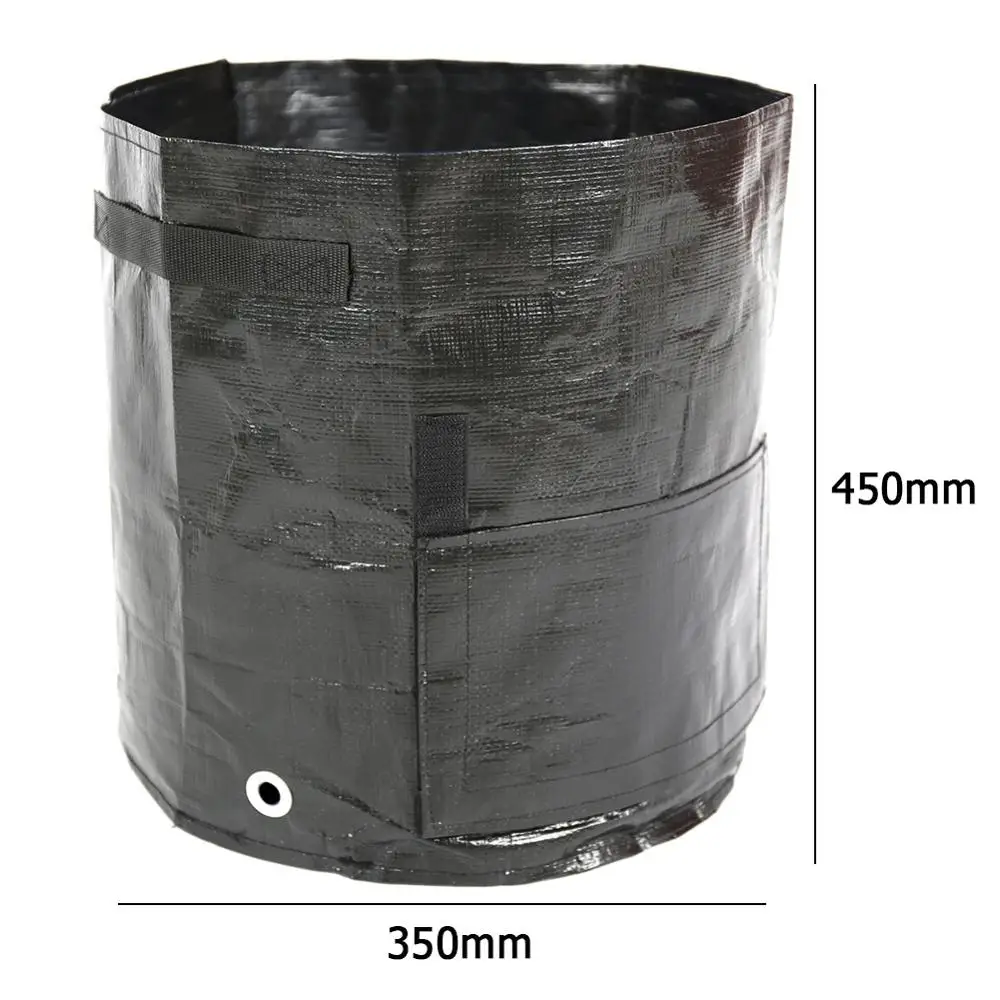 Black 350x450mm Картофелесажалка для выращивания мешки из полиэтиленовой ткани контейнер для посадки утолщенный садовый горшок для овощной рассады Садовые принадлежности 35x34 см 35x50 см - Цвет: Black 350x450mm