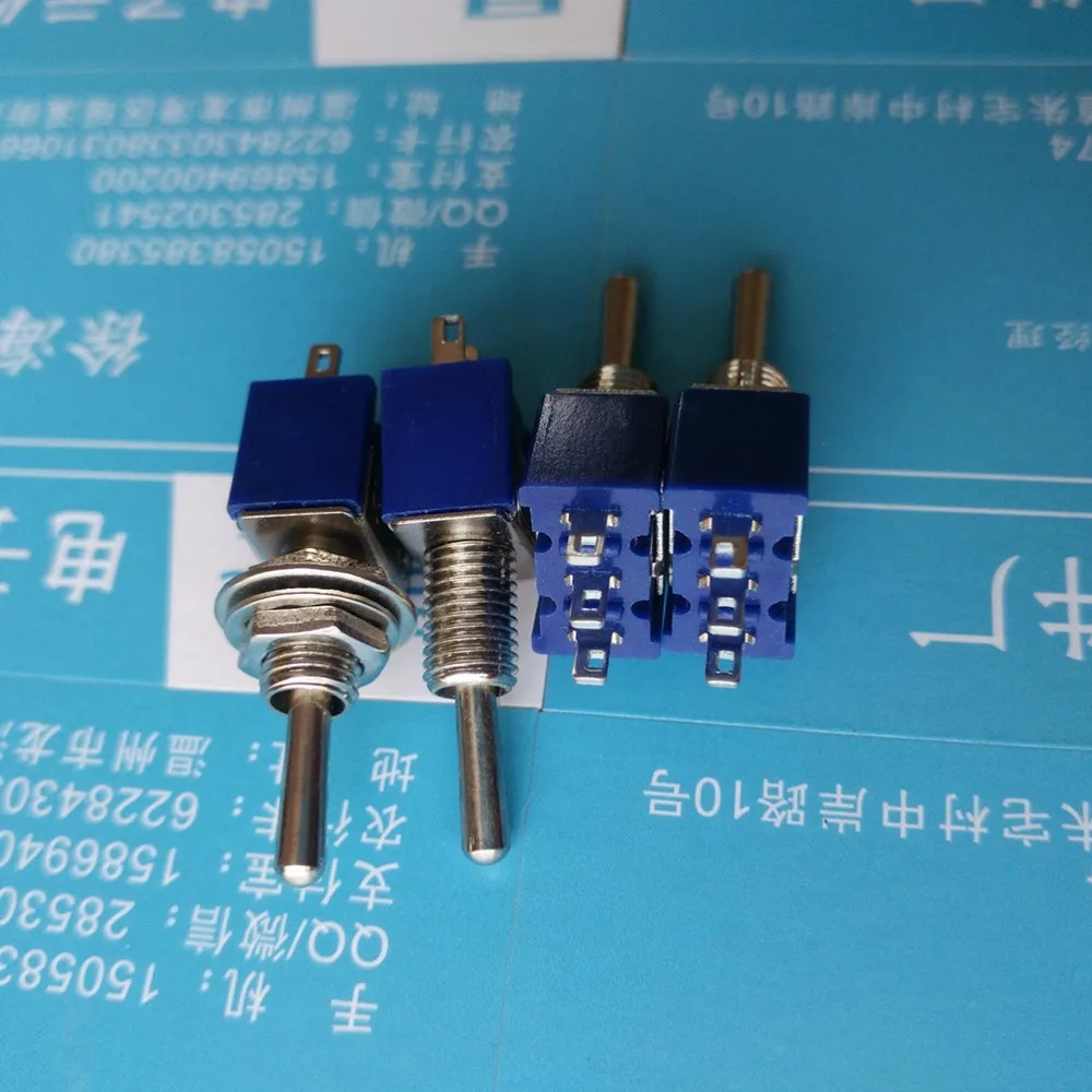 

10pcs/lot Mini MTS-102 3-Pin SPDT ON-ON 6A 125VAC Toggle Switches Wholesale