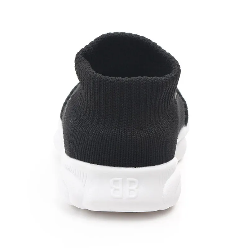 Baby Girls Boys Striped Mesh Sport Run Sneakers Casual Shoes Children's solid color breathable flying woven socks shoes
