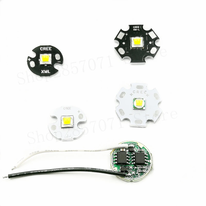 Cree XML XM L T6 10W светодиодный on 16 20mm Black/ White PCB + DC3.7V 5 драйвер|cree xml|cree xml 10wcree t6 10w |