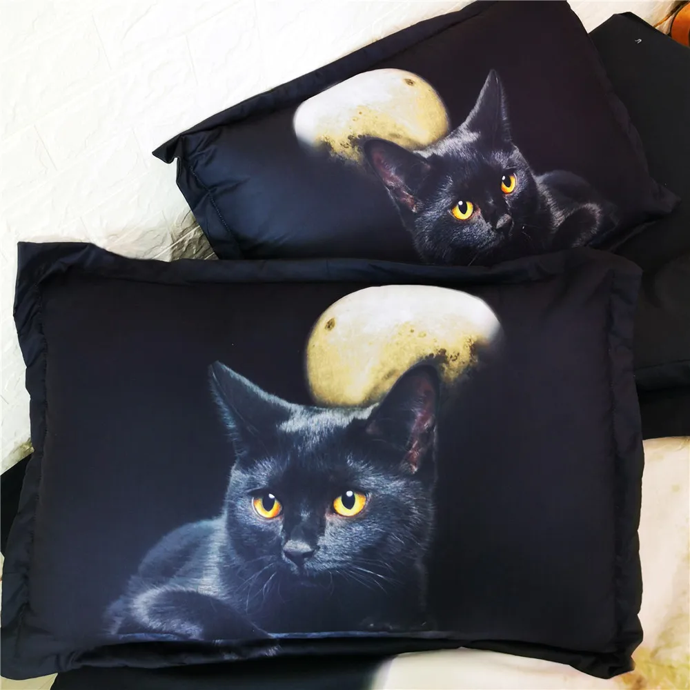 Набор постельного белья JF302 с реалистичным принтом кошки 4/6 шт.|bed sheets 3d|cat bed sheetsbed