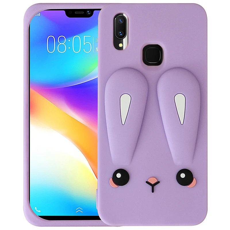 ДЛЯ vivo V9 чехол Y85 3D мультфильм кролик задняя крышка для v9 силиконовый защитный 6
