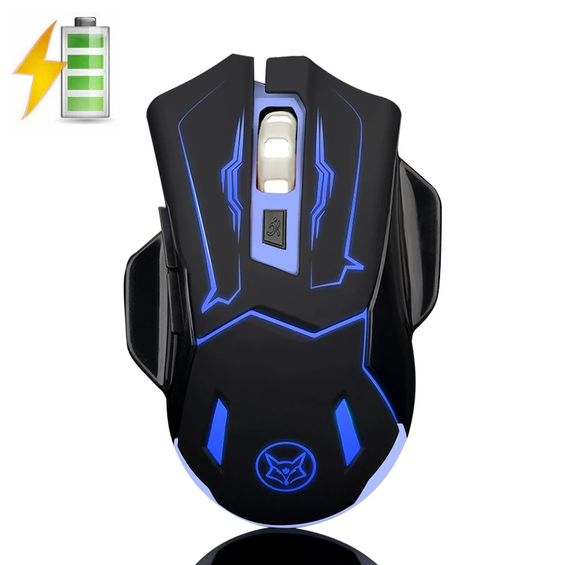 Q5 2 4 GHz Беспроводная Бесшумная перезаряжаемая мышь Smart Sleep LED с подсветкой USB