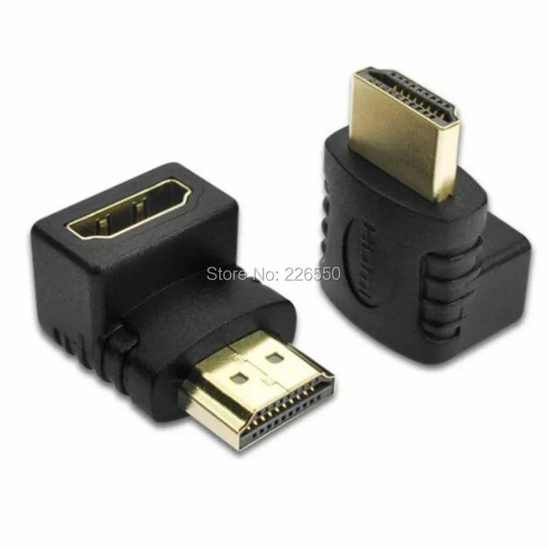 Лидер продаж позолоченный адаптер HDMI под прямым углом 90 или 270 градусов тип Папа