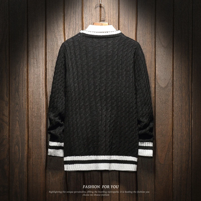Christmas Men Sweaters Winter Clothes Plus Size Asian M-4XL 5XL 6XL Japan Style Casual Standard Designer Pullovers