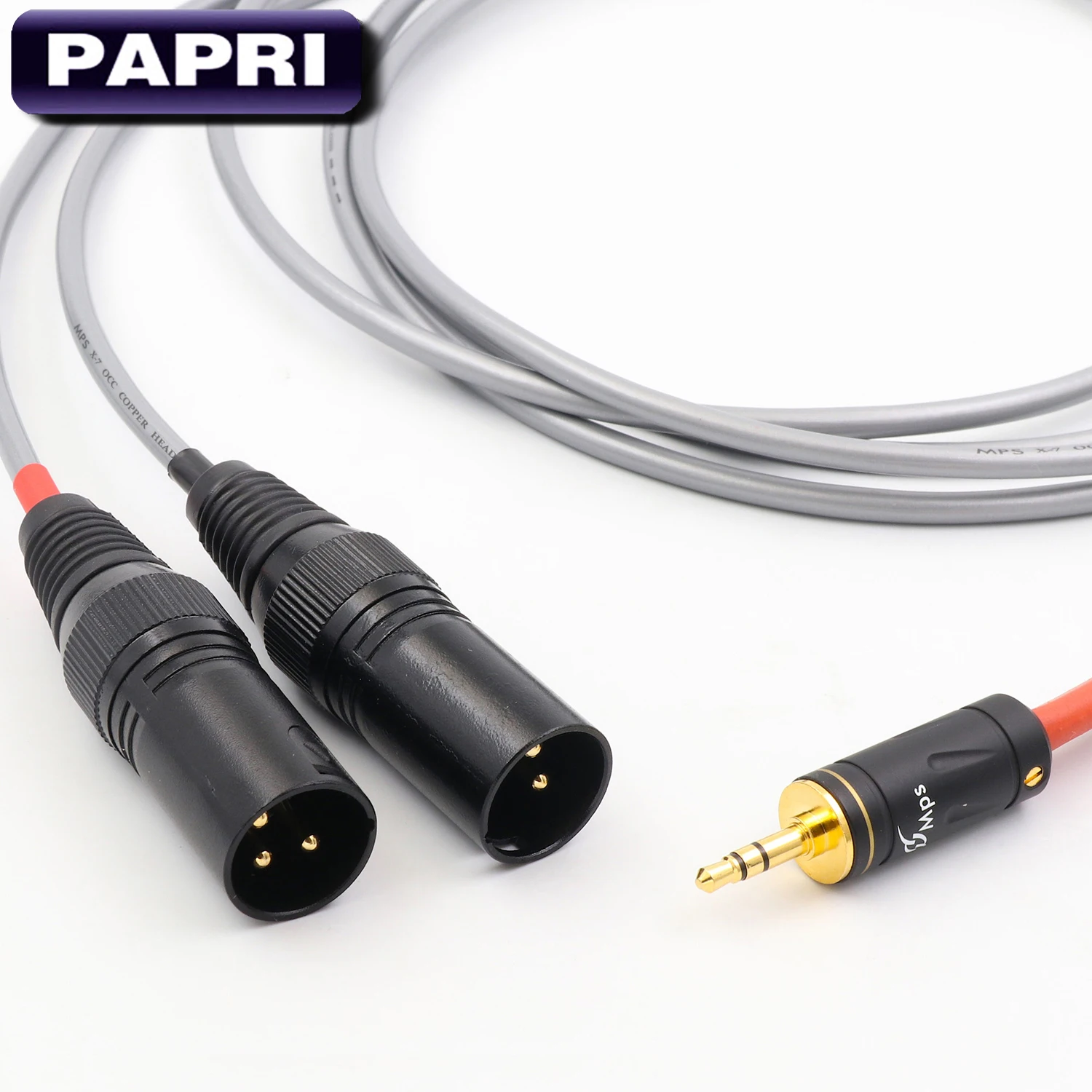 PAPRI MPS X 7 Hi Fi аудио кабель провод 99.9997% OCC 24 К позолоченный штекер 3 5 мм до разъемом XLR
