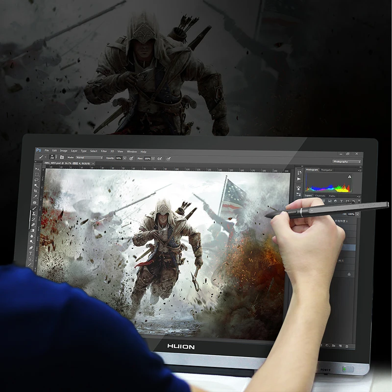 HUION, GT-220, V2, 21,5 Дюймов, цифровой Графический графический планшет, монитор, ips, HD ручка, планшет, монитор, 8192 уровней с подарками