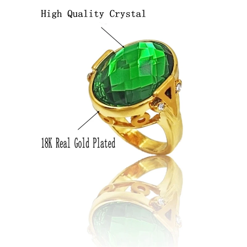 Кольцо на палец золотого цвета с австрийским кристаллом модные антикварные
