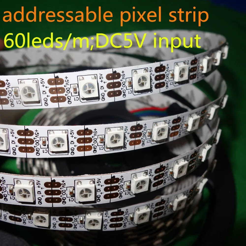 Доступная Пиксельная Светодиодная лента 4m 60 Светодиодный s/m DC5V WS2812B не