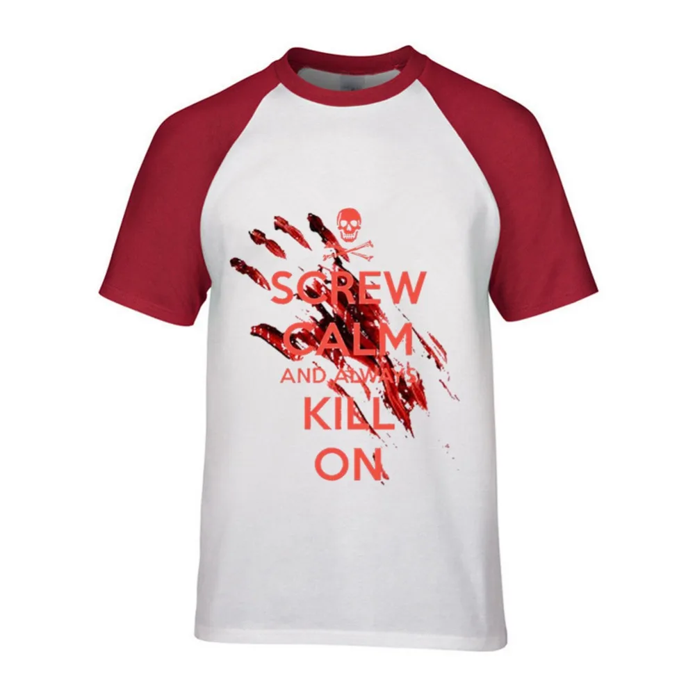 Летняя футболка The Walking Dead с коротким рукавом мужские футболки хлопок модные