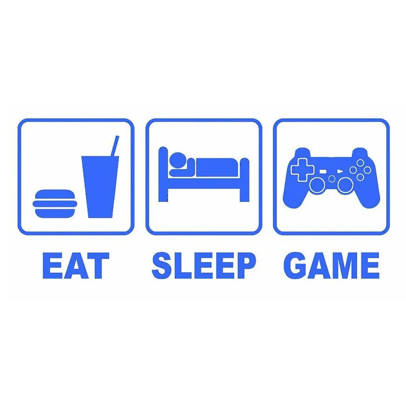 Съемная Настенная картина стикер Eat Sleep Game виниловая настенная художественная