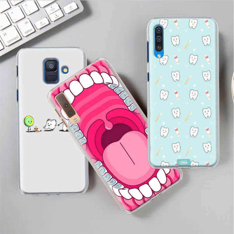 Стоматолог зубов чехол КРЫШКА ДЛЯ samsung Galaxy A30 A40 A50 A70 A6 A8 плюс A7 A9 M30 чехол для телефона Coque