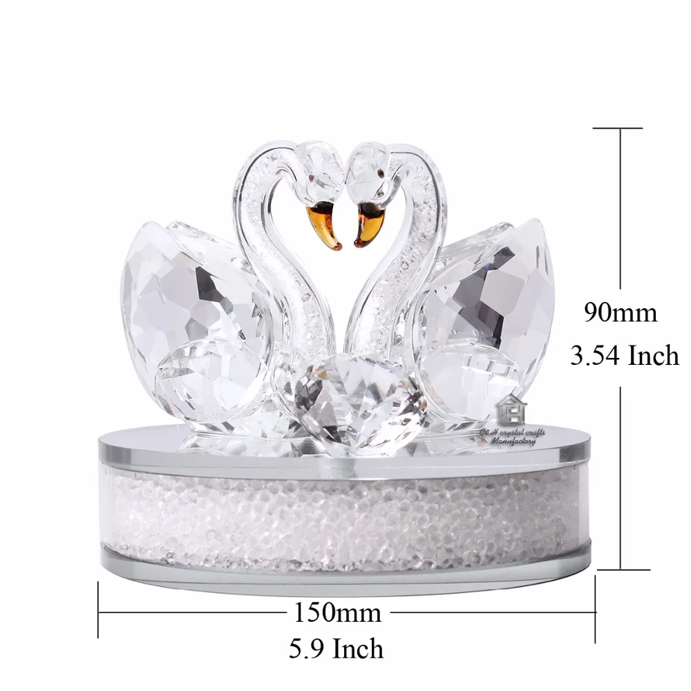 

Стеклянный лебедь для пар, 3 цвета