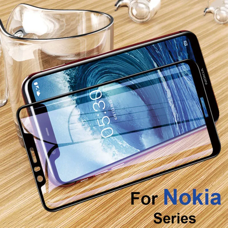 9D полностью наклеиваемая поверхность Экран протектор для Nokia X7 закаленное Стекло