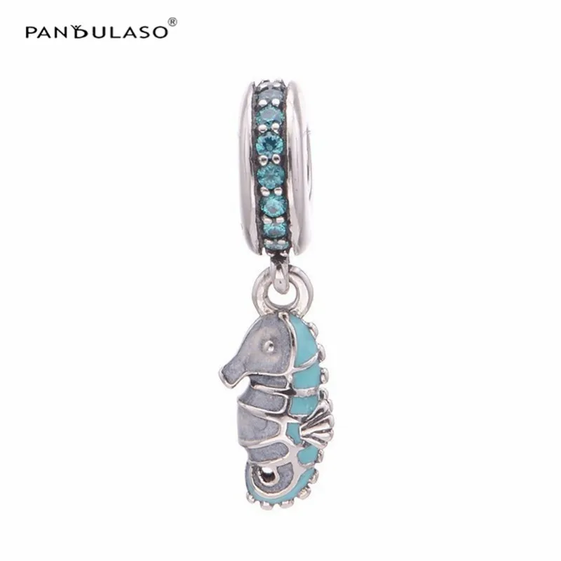 

100% 925 Sterling Silver Jewelry Charms Beads Fits European Charm Bracelet & Choker Seahorse Dangle Beads Women DIY Jewelry