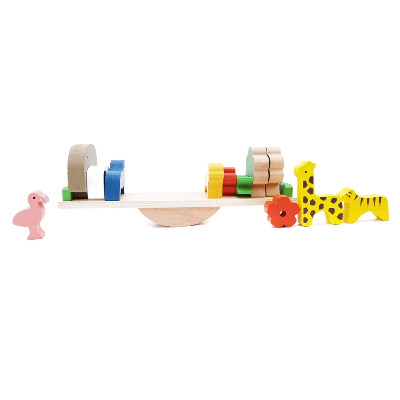 Деревянные игрушки лес животное Seesaw Деревянный Баланс блоки деревянные