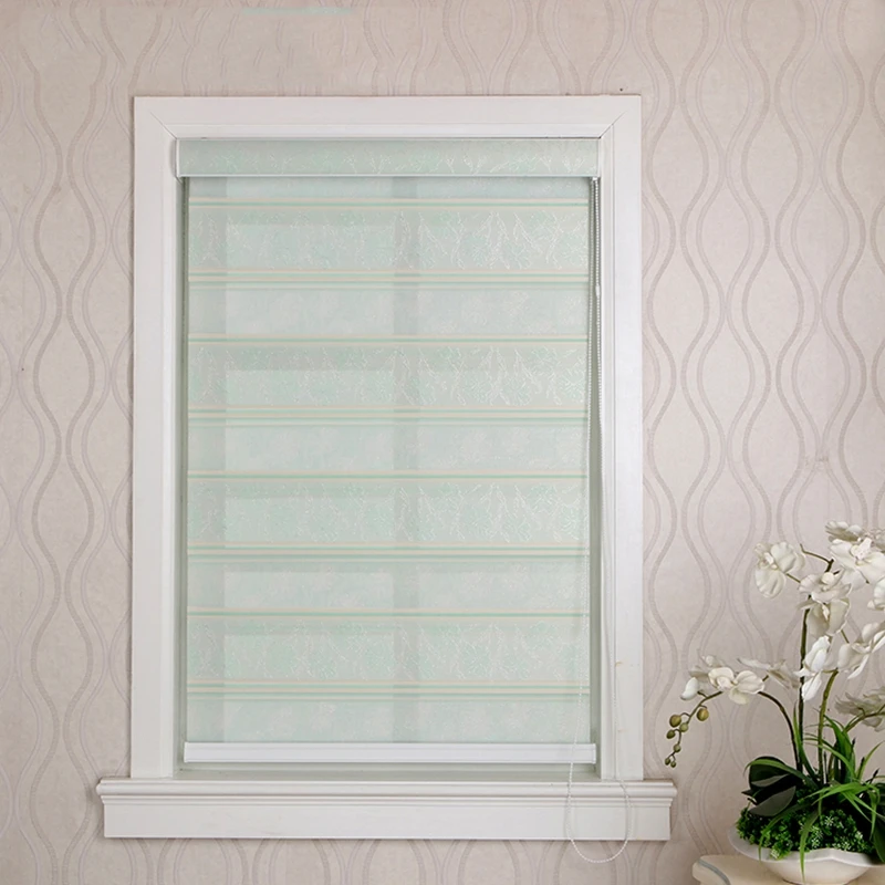 ОЕМ системы прозрачные Зебра жалюзи двухслойные свет затенение окна рулонные