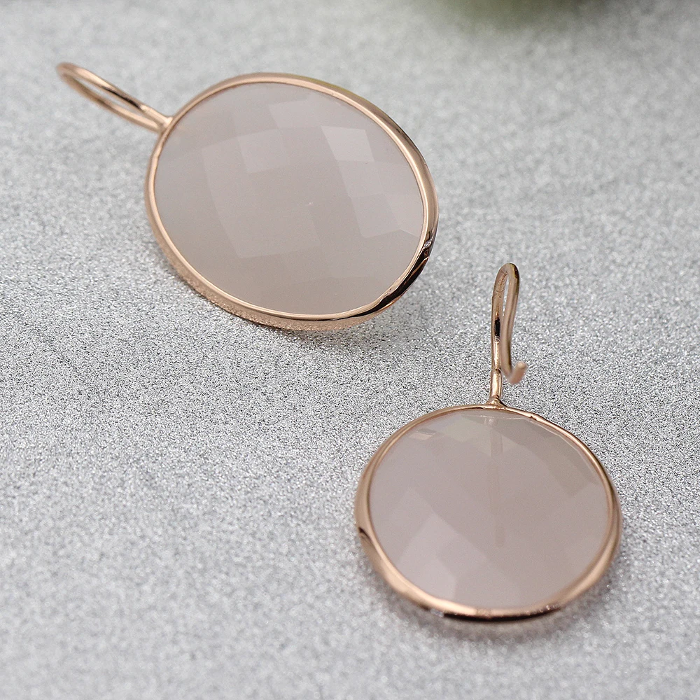 Лучший Лидер продаж 925 стерлингового серебра Большой розового цвета с украшением