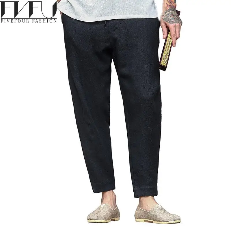 Новые модные брюки мужчины 2017 Весна Летние леггинсы фонарь простой ретро