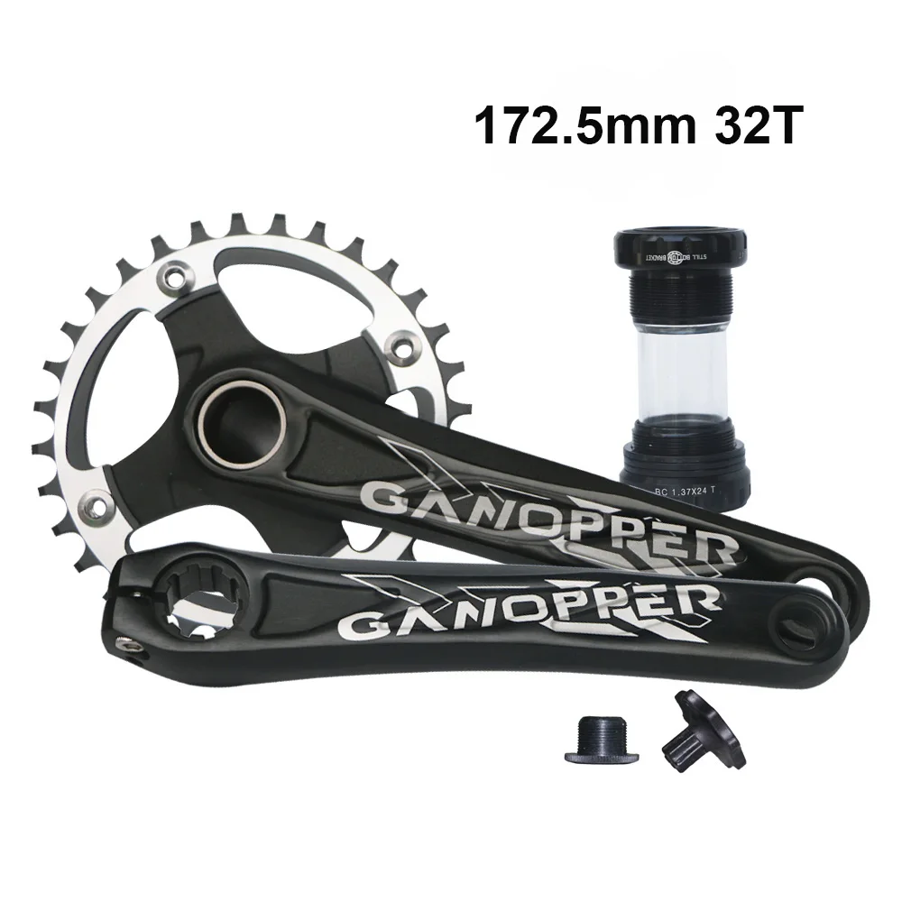 172.5mm 32T crankset 104BCD MTB Горный шоссейный велосипед crankset 172,5/175 мм BMX велосипедный Кривошип набор нижняя часть 68BB 10 S бензопилы подходит shimano deore Alivio часть - Цвет: 172.5mm 32T crankset