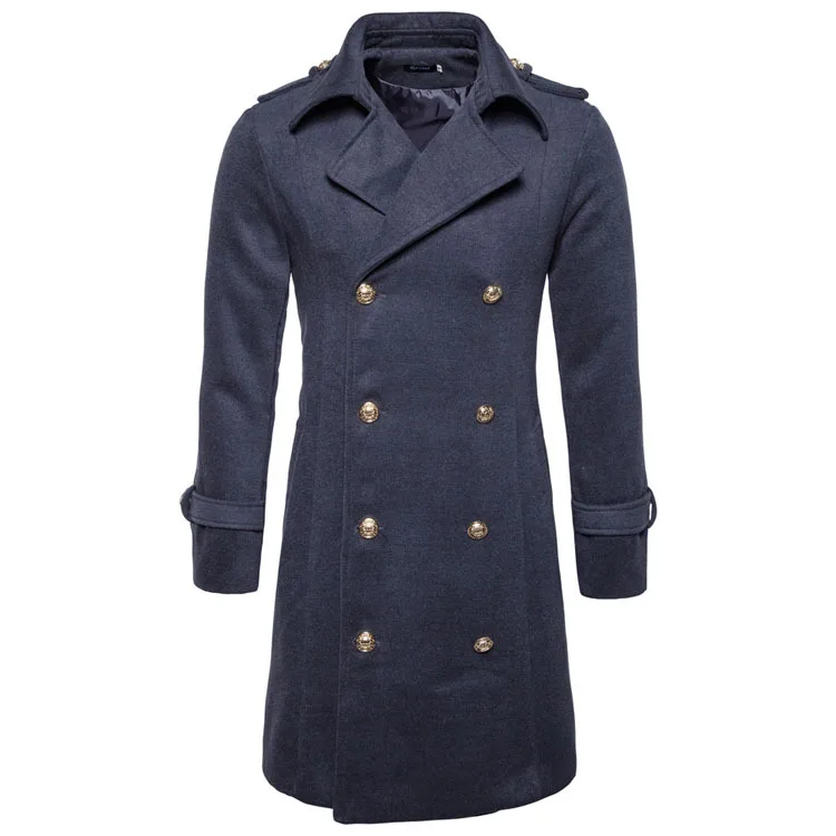 2018 зимнее мужское шерстяное пальто армейская форма в стиле милитари