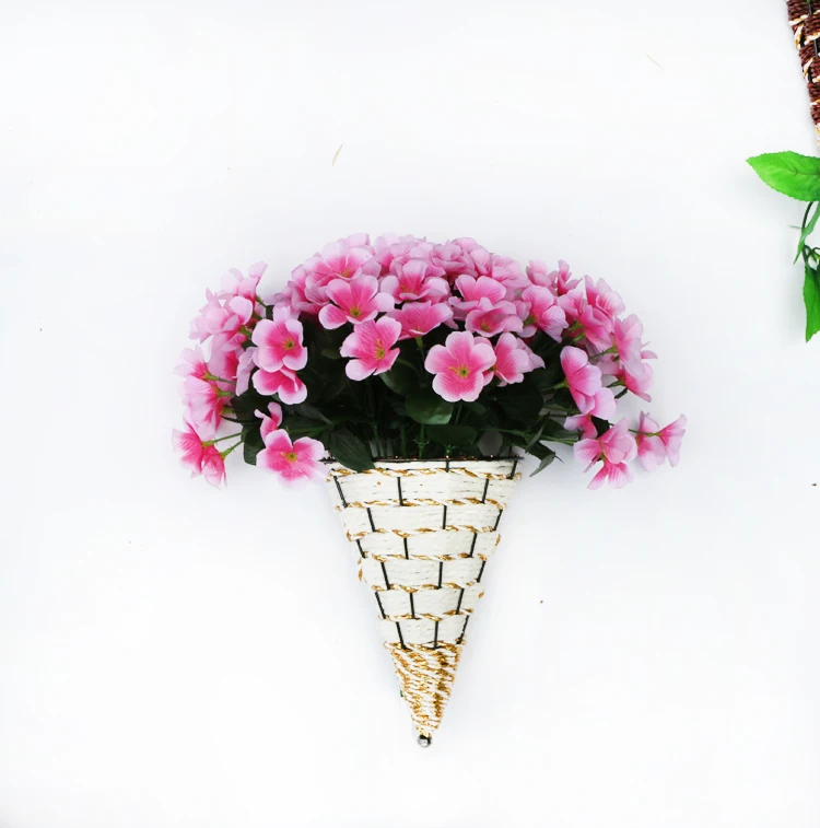 1 шт. подвесная плетеная корзина для цветов с натуральными растениями цветочный