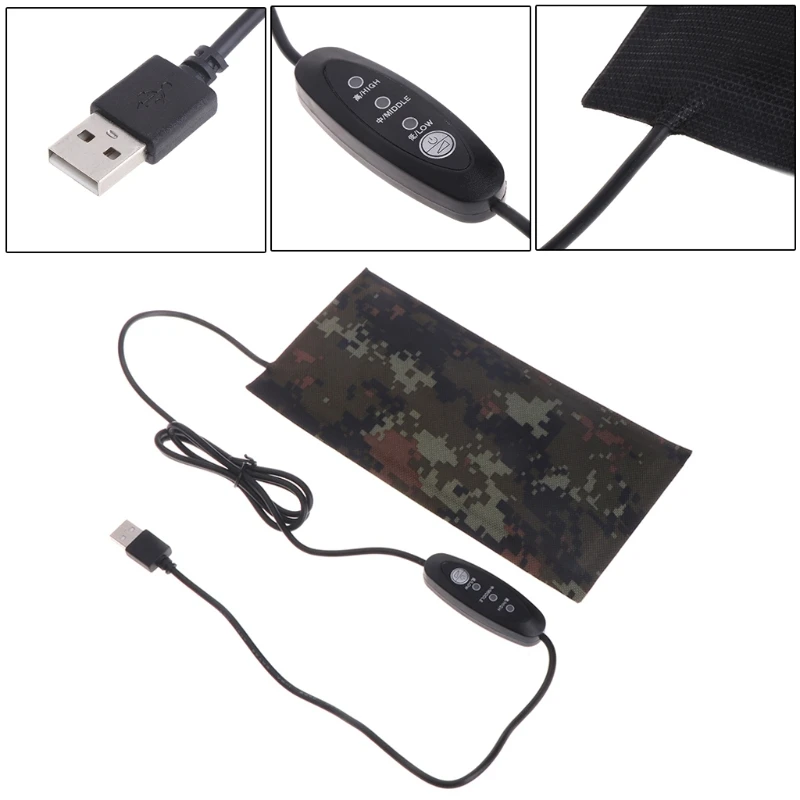 Pet USB нагревательный коврик рептилия Регулируемая теплая постоянная температура Водонепроницаемая кровать