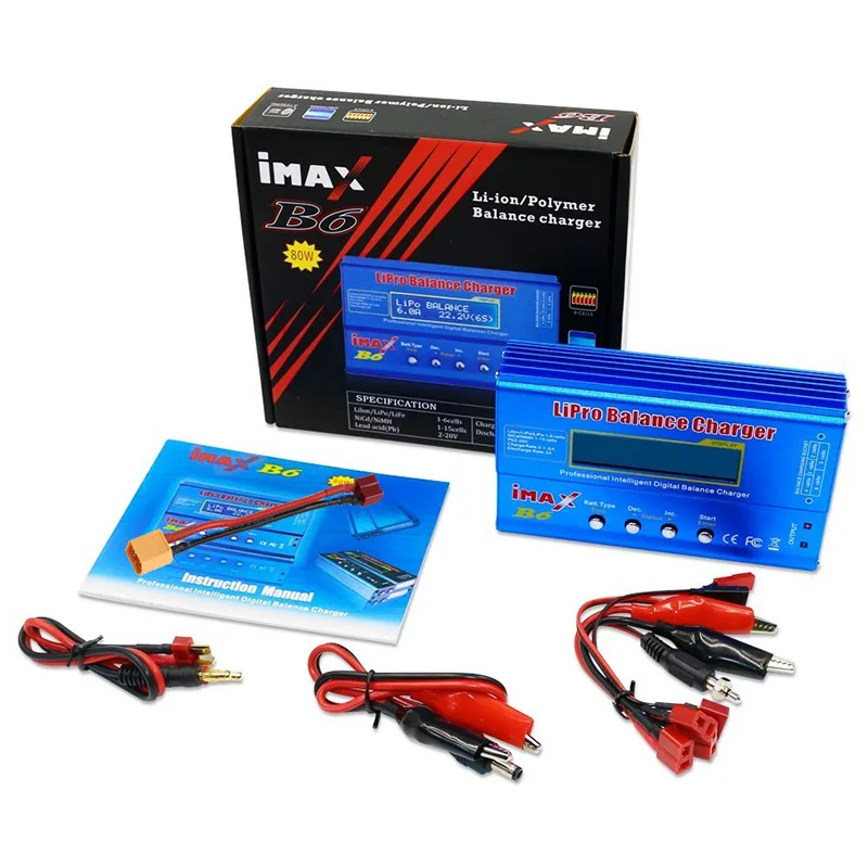 only b6 charger IMAX B6 80 Вт Дрон зарядное устройство s Multifunct 2 S-6 S Lipo Balance зарядное устройство Lipro Цифровое зарядное устройство для RC аккумулятор, литиионый аккумулятор - Цвет: only b6 charger