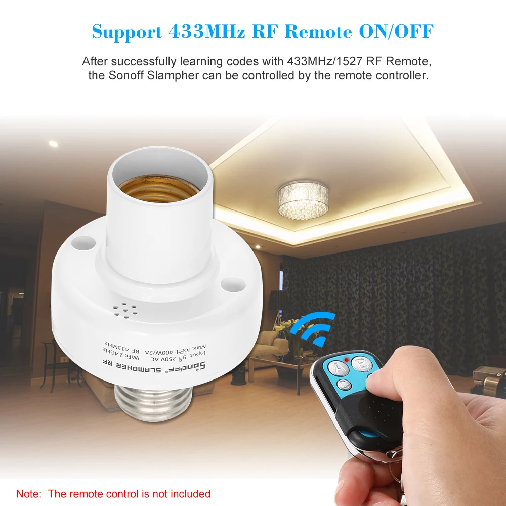 Sonoff Slampher умный WiFi светильник держатель Wifi переключатель дом E27 лампы прерыватель