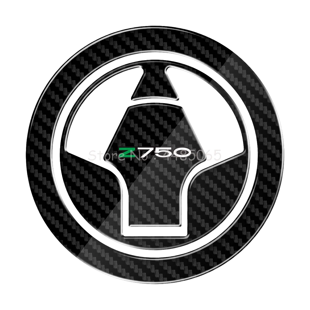 3D Carbon-look Stickers Motorcycle Tank Pad Fuel Gas Cap Protector Decals Case for Kawasaki Z750 Z750R Z 750 2007-2012 | Автомобили и