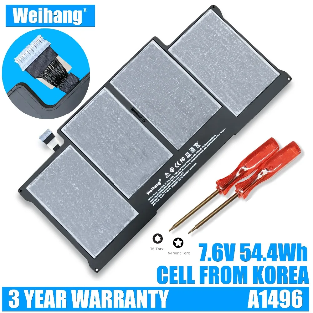 Korea Cell Weihang аккумулятор A1496 для Apple MacBook Air 13 ''A1369 Mid 2011 и A1466 2012 A1405|Аккумуляторы