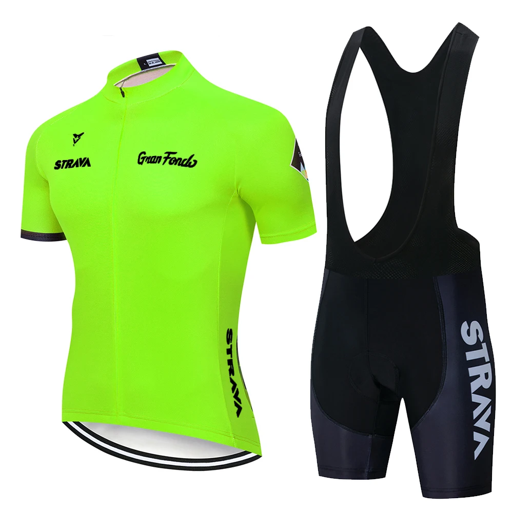 Cycling suit STRAVA Велоспорт Джерси Набор Для Мужчин's Стиль Рубашка с короткими рукавами Велосипедная форма Спортивная Открытый Mtb Ropa Ciclismo велосипед Велоспорт - Цвет: Cycling suit
