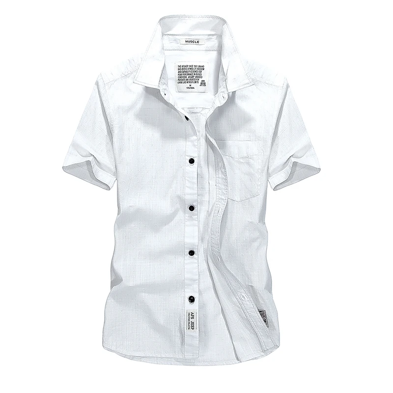 Льняные рубашки мужские свободные повседневные 2 тонкие camisa masculina с коротким