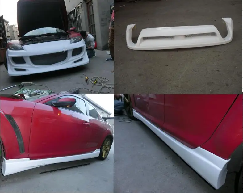Авто Кузов для RX8 Rmagic переднего бампера заднего бампера боковые юбки стекловолокна