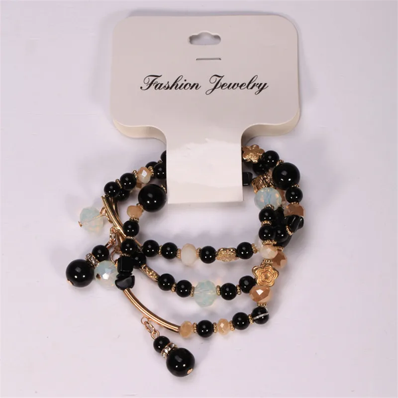 

Vintage Geometric Handmade Flower Crystal Beaded Bracelets For Women Ethic Spiral Gold Color Bracelet Wedding Jewelry bileklik