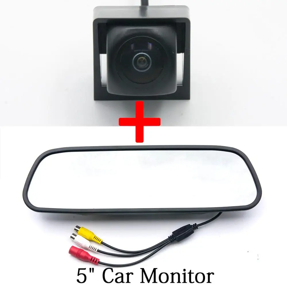 Camera 5 inch Mirror Рыбий глаз 1080P MCCD Starlight Автомобильная камера заднего вида монитор беспроводной для SsangYong Ssang Yong New Actyon Korando - Название цвета: Camera 5 inch Mirror