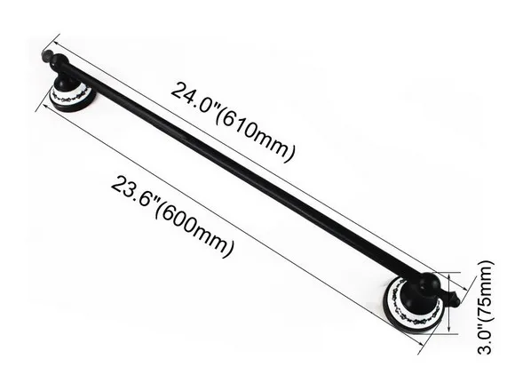 Черные латунные настенные держатели для полотенец Cba057|bar towel holder|towel bar holdertowel |