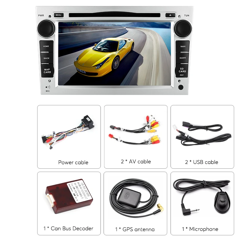 Автомобильный DVD плеер Opel 2 DIN GPS 7 дюймовый сенсорный экран CAN BUS Декодер поддержка