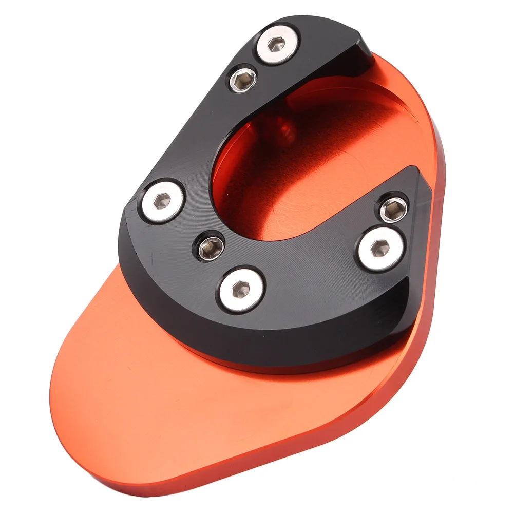 Orange Black Для KTM 1290 990 SM SMT SMR/приключения R S LC8 990MP 950 690 RC125/200/390 и т. д. нога подножка сбоку плиты Стенд подставка Pad увеличитель - Цвет: Orange Black