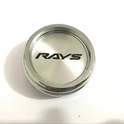 silver rays chrome KOM POWER автомобильный Стайлинг 60 мм VOLK RAYS Racing эмблема Центр колеса Крышка для обода автомобиля-Чехлы RAYS VOLK логотип значок Центр Колпачки ступицы - Цвет: silver rays chrome