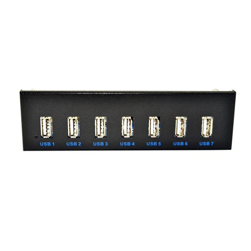 USB концентратор 2 0 7 портов Разветвитель Передняя панель 5 25 CD-ROM привод Bay