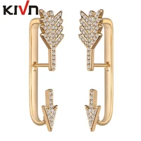 kivn fashion jewelry pave cz cubic zirconia arrow ear cuff ear crawler climber earring jackets for women girls birthday gifts