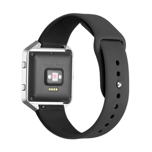 Черный Для Fitbit Blaze полос, силиконовый сменный ремешок для спортивных часов браслет на запястье для Fitbit Blaze Смарт-часы для фитнеса, маленький/большой - Цвет: Черный