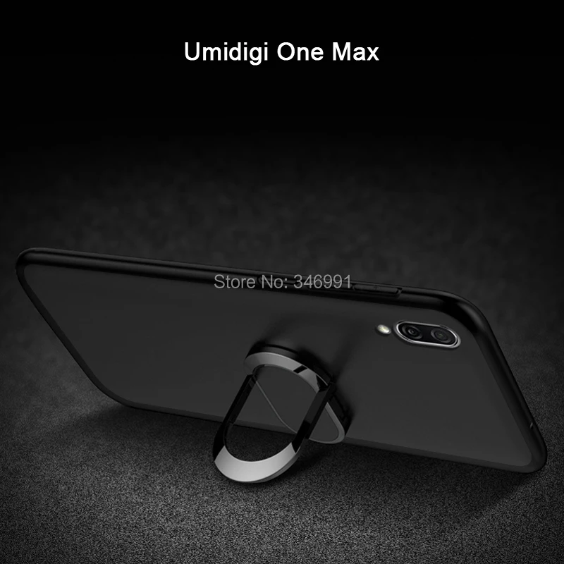 umidigi one max case luxury onemax 6 3 inch soft black silicone magnetic car holder ring coque for umidigi one max phone cover free global shipping