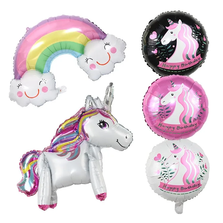 Единорог вечерние воздушные шары на день рождения детский Фольга моя лошадь пони