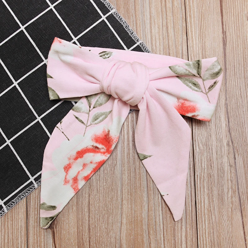 Rorychen Newborn Infant Baby Clothes Set Girls Long Sleeve Bodysuit+Long Pants Leggings+Headbands 3Pcs Suits | Детская одежда и