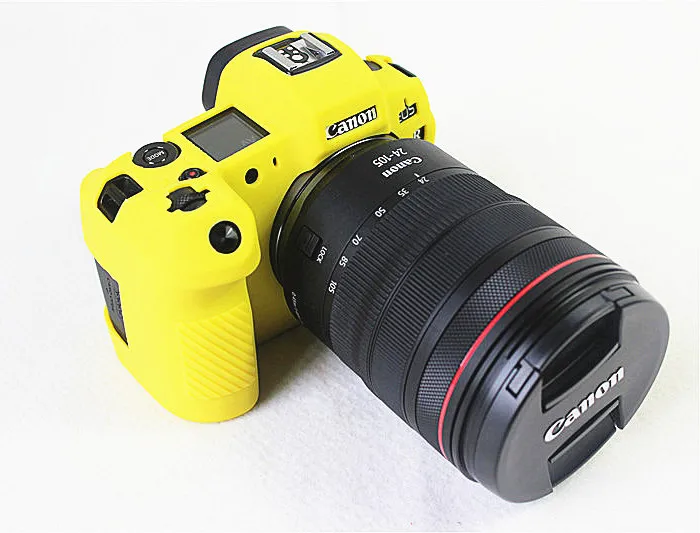 EOS R yellow Силиконовый резиновый чехол для камеры, защитный чехол для камеры Canon EOS R M100 M6 M10 M50 - Цвет: EOS R yellow