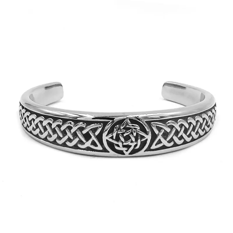 Классический кельтский узел браслет Нержавеющая сталь ювелирные изделия панк